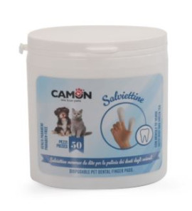 CAMON SALVIETTINE DA DITO PER LA PULIZIA DENTALE 50PZ