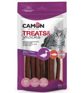 CAMON STICK DUCK, SALMON AND TUNA FOR CATS 60GR