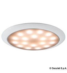 OSCULATI LED CEILING LIGHT WITHOUT RECESS DAY/NIGHT WHITE STAINLESS STEEL