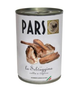 PARS LATTINE NATURALI SELVAGINA COTTA AL VAPORE 405GR