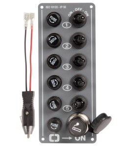 OSCULATI PANEL 5 SWITCHES + LIGHTER SOCKET