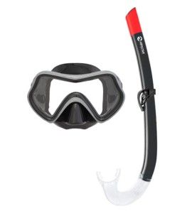 ABYSSTAR GIOVE BLACK SR MASK AND SNORKEL SET