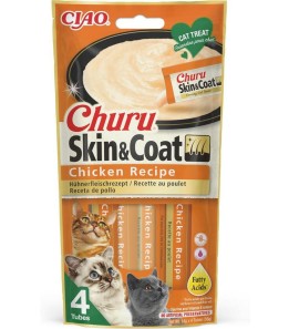 CHURU STICK SNACK CAT SKIN&COAT CHICKEN 4 STICKS OF 14G