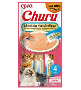 CHURU STICK SNACK FOR CAT WITH SALMON AND SCALLOPS 4 STICKS