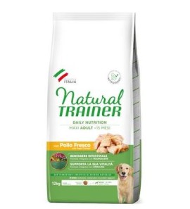 NATURAL TRAINER MAXI ADULT WITH FRESH CHICKEN AND RICE 12KG