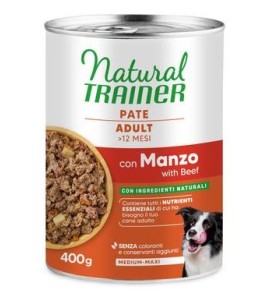 NATURAL TRAINER ADULT MEDIUM MAXI WET BEEF 400GR