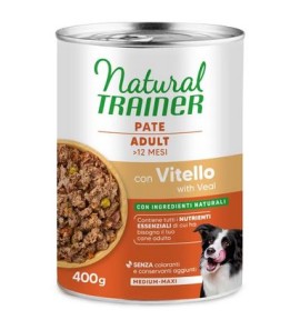 NATURAL TRAINER ADULT MEDIUM MAXI VITELLO UMIDO 400GR