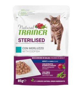 NATURAL TRAINER ADULT CAT STERILIZED WITH COD 85GR