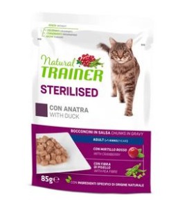NATURAL TRAINER ADULT CAT STERILIZED WITH DUCK 85GR