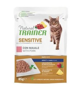 NATURAL TRAINER ADULT GATTO SENSITIVE AL MAIALE 85GR