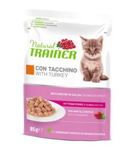 NATURAL TRAINER CAT KITTEN AND YOUNG TURKEY 85GR