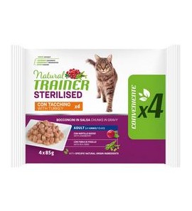 NATURAL TRAINER FLOW PACK STERILIZZATO TACCHINO 4X85GR