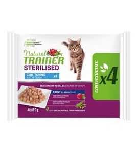 NATURAL TRAINER FLOW PACK STERILIZZATO TONNO 4X85GR