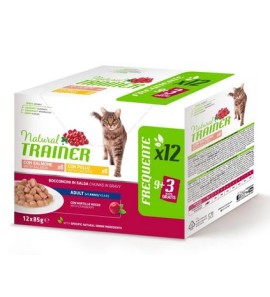 NATURAL TRAINER MULTIPACK ADULT SALMONE E POLLO 12X85GR