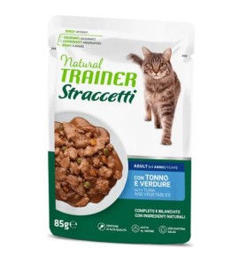 NATURAL TRAINER STRACCETTI GATTO TONNO VERDURE 85GR