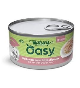 OASY GATTO POLLO CON PROSCIUTTO DI POLLO NATURY SOFT JELLY HFQ 85GR