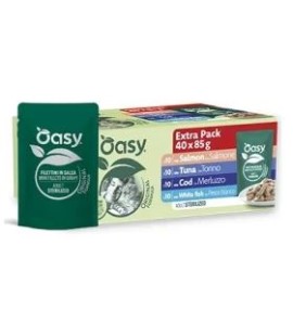 OASY ADULT CAT STERILIZED MULTIPACK FISH 40X85G