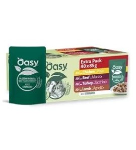 OASY ADULT CAT STERILIZED MULTIPACK MEAT 40X85G