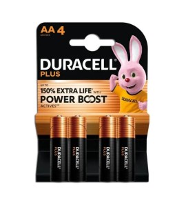 DURACELL PLUS POWER BOOST STILO AA 4 PEZZI +150%