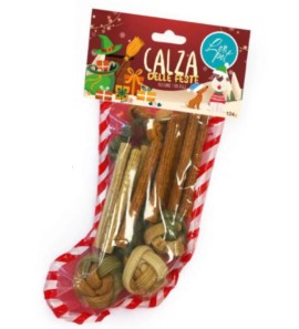 LEOPET DOG STOCKING GIFT WITH SNACK