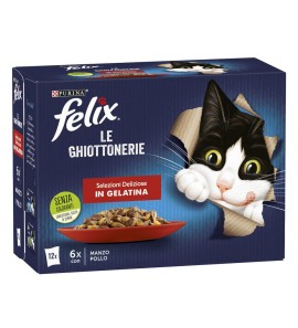 PURINA CAT FELIX DELICACIES BEEF AND CHICKEN