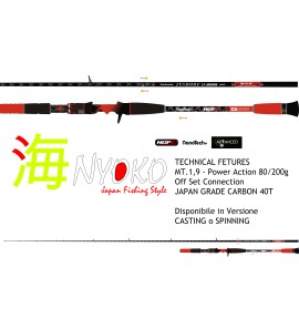 OLYMPUS NYOKO ROD INSHORE LIGHT JIG SPIN 1.9MT 80-200GR