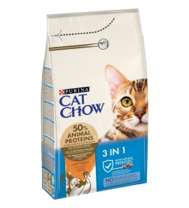 PURINA PRO PLAN GATTO SECCO CAT CHOW TACCHINO 3 IN 1 1.5KG