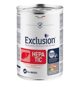 EXCLUSION CANE UMIDO DIET HEPATIC MAIALE E RISO 400GR