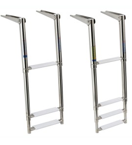 TILTING TELESCOPIC STAINLESS STEEL LADDER