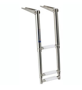 OSCULATI NARROW STAINLESS STEEL TELESCOPIC LADDER WITH 3 STEPS
