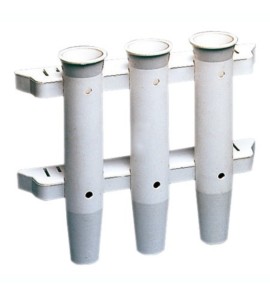 OSCULATI WHITE PLASTIC ROD HOLDER 44MM 3 PLACES