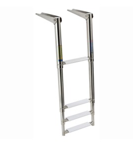 OSCULATI STAINLESS STEEL TELESCOPIC LADDER WITH 4 STANDARD STEPS