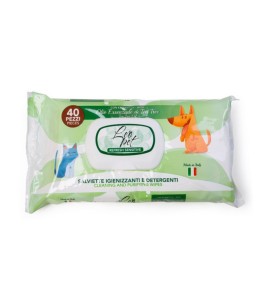 LEOPET SALVIETTE IGIENIZZANTI CON OLIO ESSENZIALE DI TEA TREE 40PZ