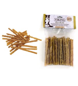 LEOPET VIKING BASTONCINI INTRECCIATI IN PELLE BOVINA 400GR