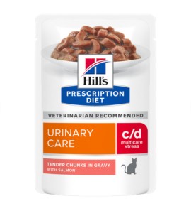 HILL'S CAT WET URINARY CARE C/D MULTICARE STRESS SALMON 85GR