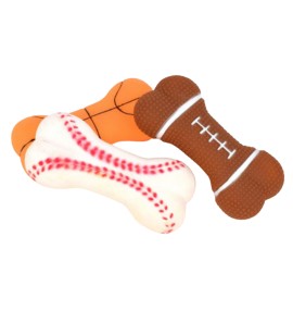 LEOPET BONE SPORTS IN COLORED VINYL 15X6CM