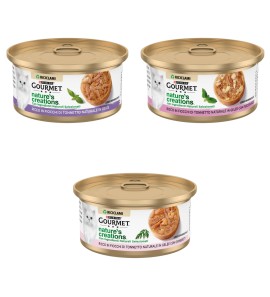 PURINA GATTO LATTINA NATURE'S CREATIONS FIOCCHI 70GR
