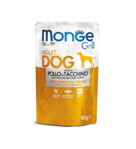 MONGE GRILL CANE ADULT POLLO E TACCHINO 100GR