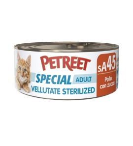 PETREET SPECIAL ADULT STERILISED SA45 CHICKEN WITH PUMPKIN 70GR