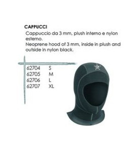 CAPPUCCIO ABYSSTAR 3MM NERO