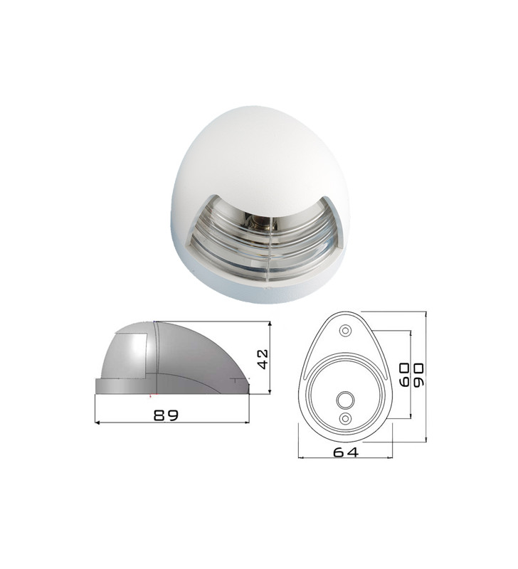 FANALI 12V BIANCO ANTARES 135° ART.L6674580